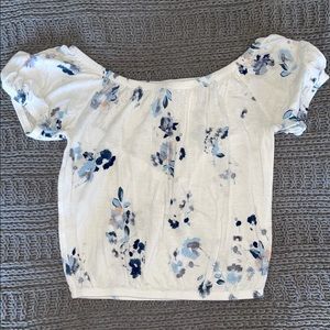 Floral Cap sleeve/off shoulder top